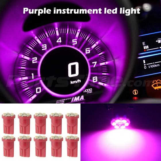 10x Pink Purple Gauge Instrument Cluster Speedometer Dashboard LED