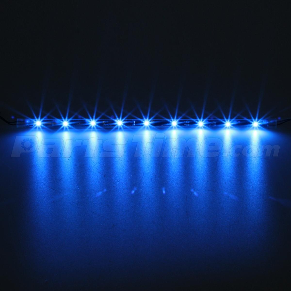 14pcs Blue 3 Mode Led Underglow Underbody Truck Car Neon Light Strip