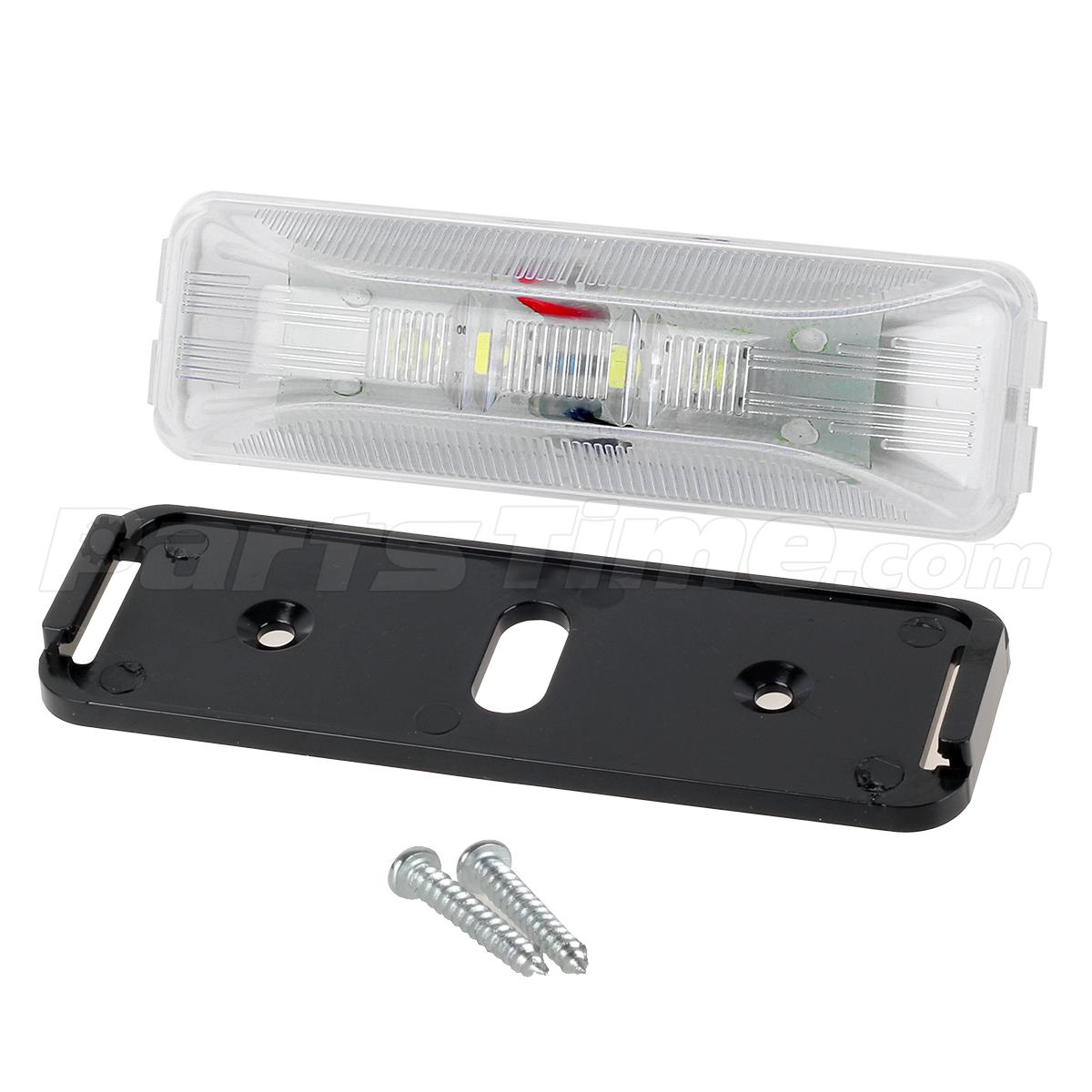 (4) 4" Clear Lens White Led Fender Marker Light Trailer Truck Black Base 4 Diode eBay